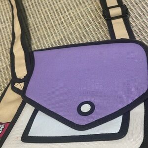 Jump From Paper Purple and Cream Crossbody Bag
